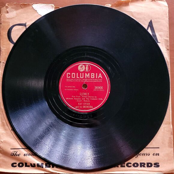 Kay Kyser 78 I Don't Wanna Do It Alone / Slowly Columbia 36900 V+ Jazz 1945 - Picture 4 of 4